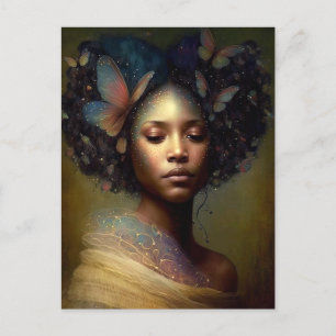 Black Goddess Fantasy Art Briefkaart