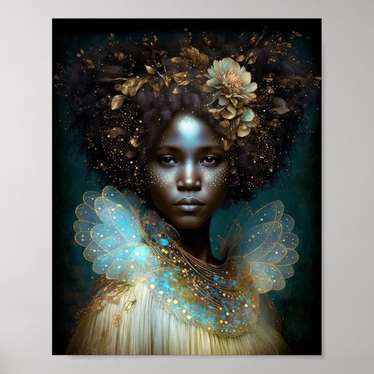 Black Goddess Fantasy Art Poster (Voorkant)