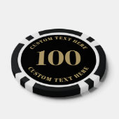 Black Gold 100 Genummerd Poker Chips (Enkel)