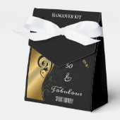 Black Gold 50 en Fabulous Birthday Hangover Kit Bedankdoosjes (Voorkant Zijde)
