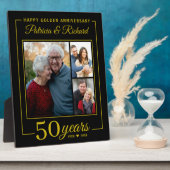 Black Gold 50th Golden Anniversary 3 Photo Collage Fotoplaat (Zijkant)
