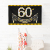Black Gold 60th Birthday Party Spandoek (Insitu)