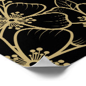 Black Gold 60th Birthday Party Welcome Poster (Hoek)