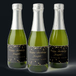 Black & Gold 70th Birthday Sparkling Vin Étiquette<br><div class="desc">Ces élégants Étiquettes de vin mousseux d'anniversaire sont ornés de confettis dorés et d'un arrière - plan noir. ♥ Customisez le texte en cliquant sur le bouton "PERSONNALISER" et vous pouvez même modifier les couleurs, ajouter des images et plus avec le bouton "CLIQUER POUR CUSTOMISER PLUS LOIN". ♥ POUR LES...</div>
