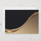 Black Gold 75th Birthday Party Invitation (Dos)