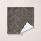 BLACK GOLD ABSTRACT CIRCLES GRID (Gant de toilette)