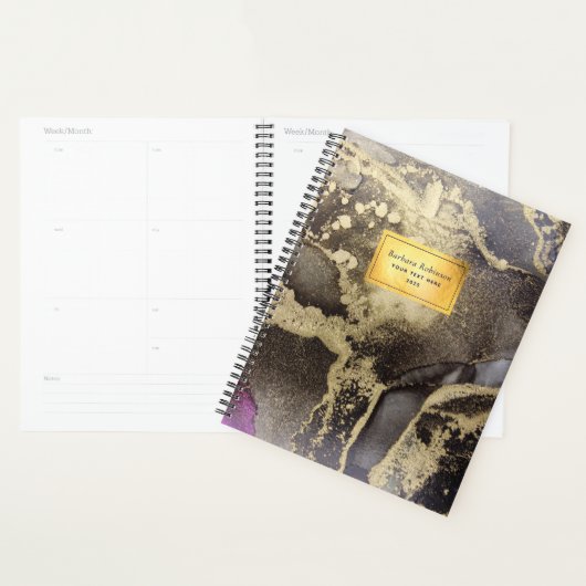 Black Gold Abstract Planner genoemd (Display)
