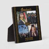 Black Gold Afstuderen 4 Photo Collage Keepslag Fotoplaat (Voorkant)