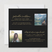 Black Gold Afstuderen Open House Square Announcem Aankondiging (Achterkant)