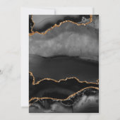 Black Gold Agate Marble Arch Quinceanera Kaart (Achterkant)