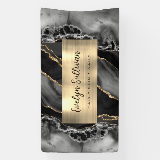 Black Gold Agate Spandoek (Verticaal)