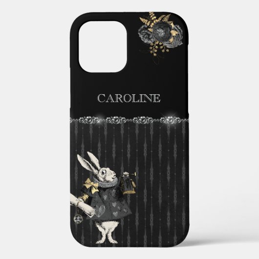 Black Gold Alice in Wonderland Case-Mate iPhone Case (Achterkant)