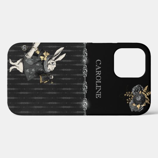Black Gold Alice in Wonderland Case-Mate iPhone Case (Achterkant (horizontaal))