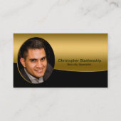 Black Gold Any Professional - Aangepaste foto Visitekaartje (Voorkant)