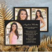 Black Gold Arch Faire-part de graduation photo