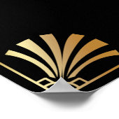 Black Gold Art Deco Welkom bij het gebarentaal Poster (Hoek)