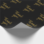 Black & Gold bedankt Cadeaupapier (Hoek)