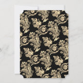 Black Gold-begrafenisfeest Kaart (Achterkant)