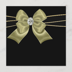 Black Gold Black All Occasion Party-uitnodigingen Kaart