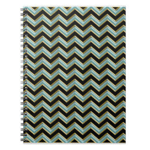 Black Gold Blauwgroen ZigZag Notitieboek