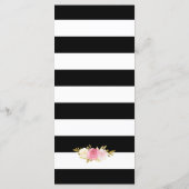 Black Gold Blush Pink Waterverf Floral Wedding Menu (Achterkant)
