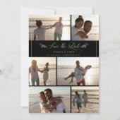 Black Gold Branches Chic Collage 6 Foto's Wedding (Voorkant)