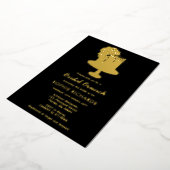 Black Gold Bridal Brunch Luncheon Foil Invitation (Rotation)