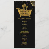 Black Gold Brunch & Bubbly menu Mariage (Dos)