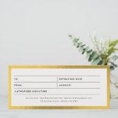 Black & Gold Business Gift Certificate Voucher (Staand voorkant)