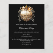 Black gold business kerstfeest uitnodiging (Voorkant)