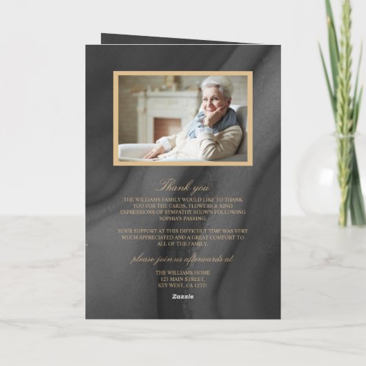 Black & Gold Calligraphy Memorial Programme (Dos)