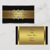 Black Gold Cartes de visite (Devant / Derrière)