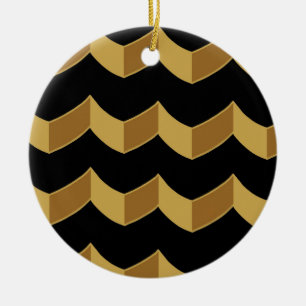 Black Gold Ceramic Ornament