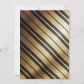 Black & Gold Champagne Theme Party  Kaart (Achterkant)