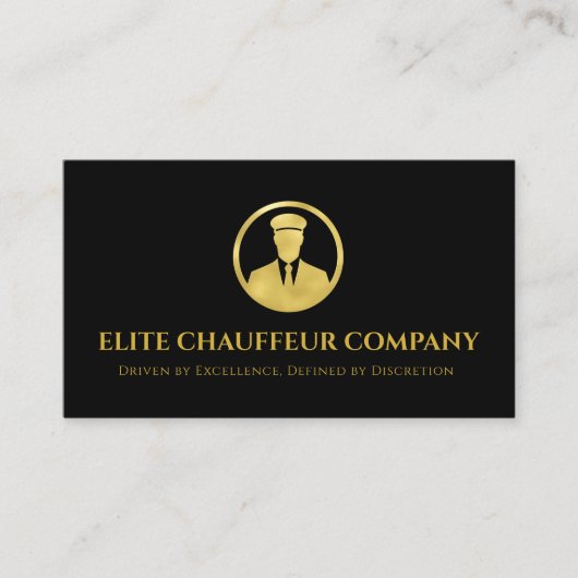 Black Gold Chauffeur Visitekaartje (Voorkant)