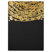 Black Gold Cheetah Leopard Glam Persoonlijk Klembord (Achterkant)