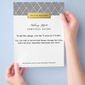 Black & Gold Chevron Pattern Flyer (Hand)