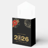 Black Gold Chinese New Year of the Horse Bedankdoosjes (Geopend)