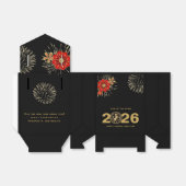Black Gold Chinese New Year of the Horse Bedankdoosjes (Uitgevouwen)