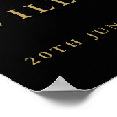 Black Gold Chinoiserie Floral Mariage Affiche de b (Coin)