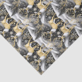 Black Gold Christmas Pattern#14 ID1009 Tissuepapier (Detail)