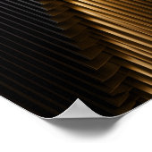 Black Gold Chrome 3D Parametrische Poster (Hoek)