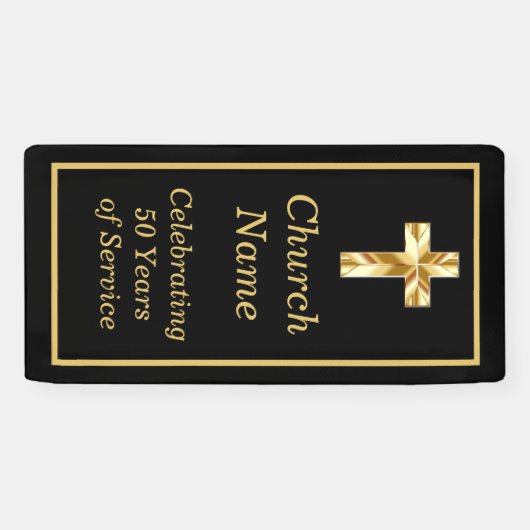 Black Gold Church 50e Jubileum Spandoek (Horizontaal)