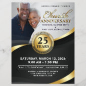 Black & Gold Church Anniversary Flyer (Voorkant)