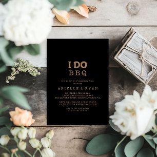 Black Gold Classic I Do BBQ Verlovingspartij Kaart