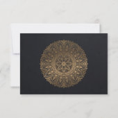 BLACK GOLD CLASSIC  MANDALA WEDDING RSVP (Achterkant)