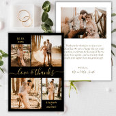 Black Gold Collage Wedding Love and Bedankt Script