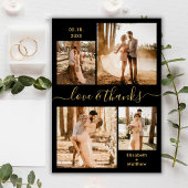 Black Gold Collage Wedding Love and Bedankt Script