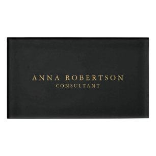 Black Gold Colors Professional Trendy minimalist Naambadge
