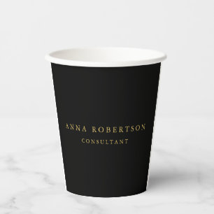 Black Gold Colors Professional Trendy minimalist Papieren Bekers